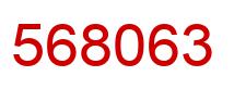 Number 568063 red image