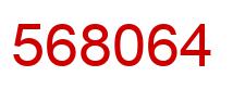 Number 568064 red image