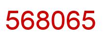 Number 568065 red image