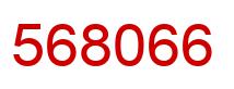 Number 568066 red image
