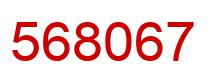 Number 568067 red image