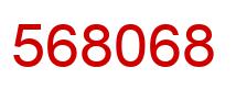 Number 568068 red image
