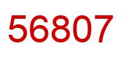 Number 56807 red image