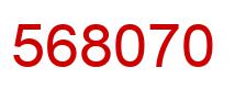 Number 568070 red image