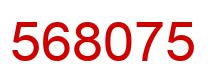 Number 568075 red image