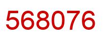 Number 568076 red image