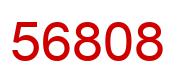 Number 56808 red image