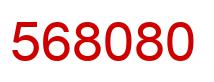 Number 568080 red image