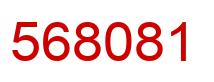 Number 568081 red image