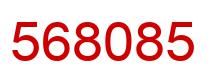 Number 568085 red image