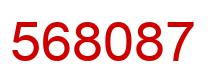 Number 568087 red image