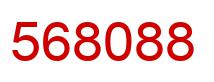 Number 568088 red image