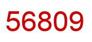 Number 56809 red image