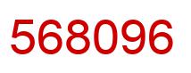 Number 568096 red image