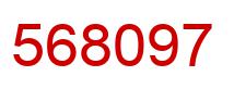 Number 568097 red image