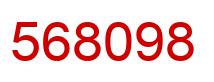 Number 568098 red image