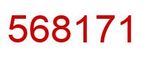 Number 568171 red image