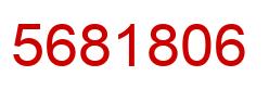 Number 5681806 red image