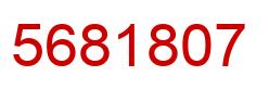 Number 5681807 red image