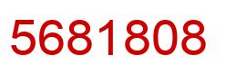 Number 5681808 red image