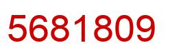 Number 5681809 red image