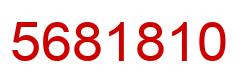 Number 5681810 red image