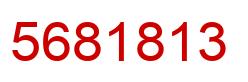 Number 5681813 red image