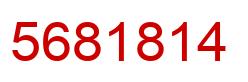 Number 5681814 red image