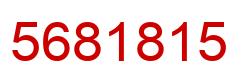 Number 5681815 red image