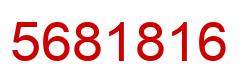 Number 5681816 red image