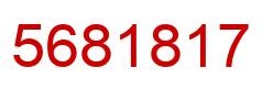 Number 5681817 red image