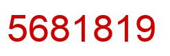 Number 5681819 red image