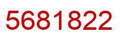 Number 5681822 red image