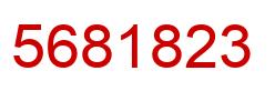 Number 5681823 red image