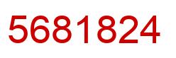 Number 5681824 red image