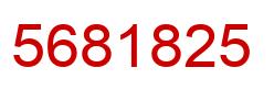 Number 5681825 red image