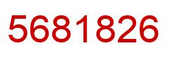 Number 5681826 red image