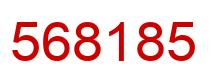 Number 568185 red image