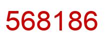 Number 568186 red image