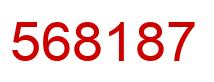 Number 568187 red image