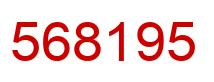 Number 568195 red image