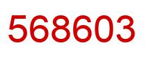 Number 568603 red image