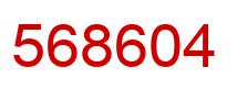 Number 568604 red image