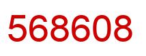Number 568608 red image
