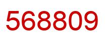 Number 568809 red image