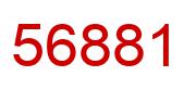 Number 56881 red image