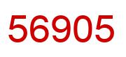 Number 56905 red image