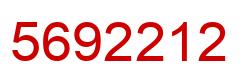 Number 5692212 red image