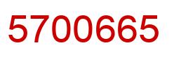 Number 5700665 red image