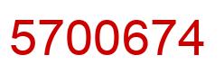 Number 5700674 red image
